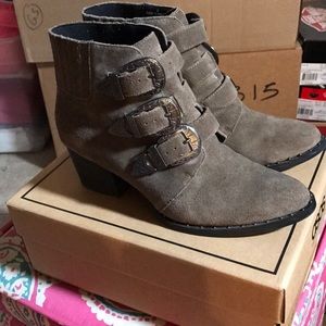Asos Taupe Suede Western Ankle Bootie size 8 W